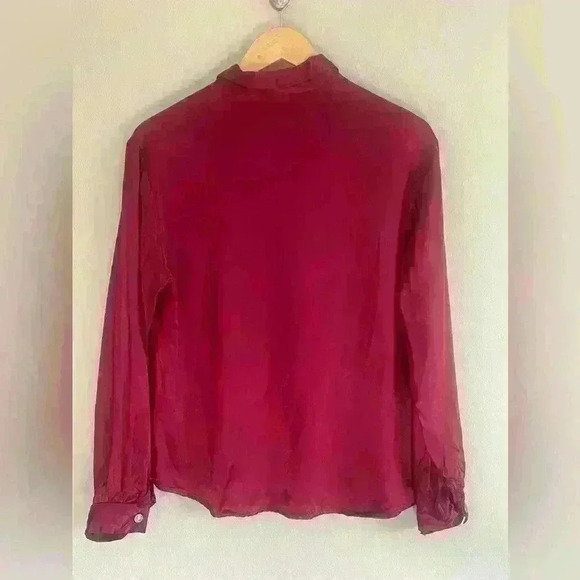 Vintage Roper Womens Western Button Down Show Shirt Maroon Size Large - Picture 3 of 8